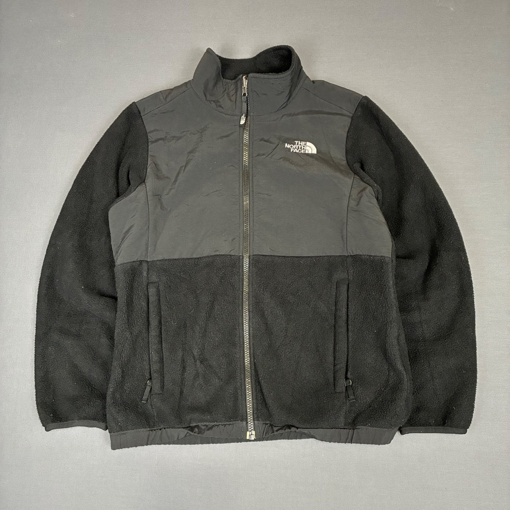 The North Face Youth Girls Black Denali Full Zip Up Jacket Size Large 14-16